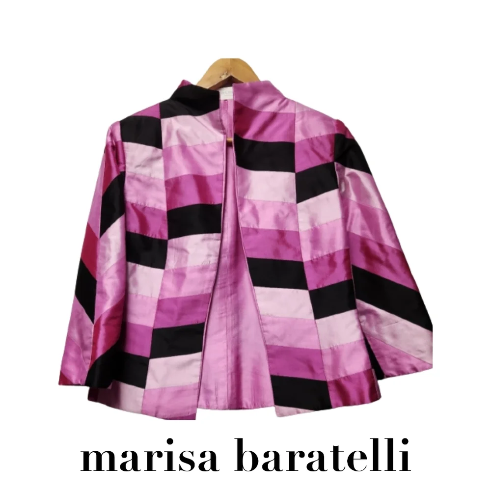 NWOT Marisa Baratelli 100% Thai Silk Jacket Pink